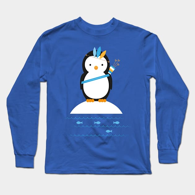 Brave penguin Long Sleeve T-Shirt by grafart